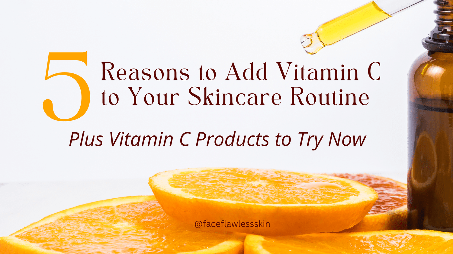 Vitamin C skincare serum with oranges and dropper