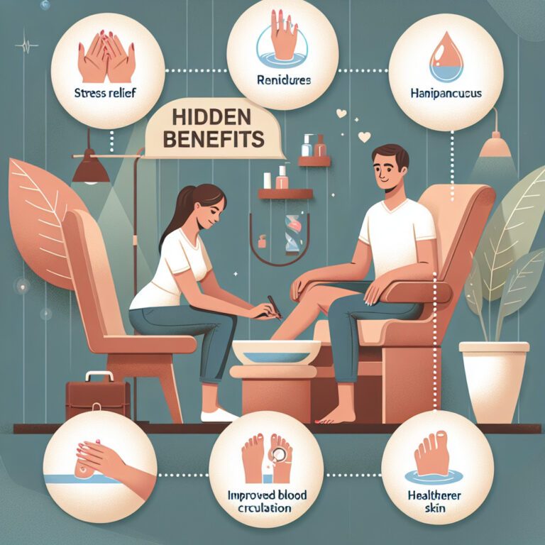 Illustration of foot spa highlighting health benefits