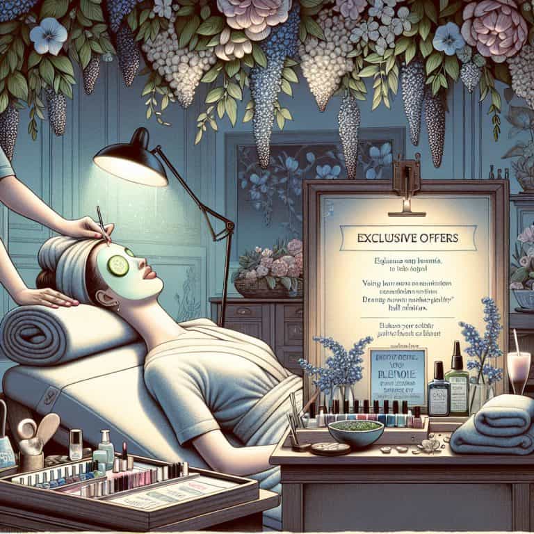 Woman receiving facial treatment in tranquil spa setting
