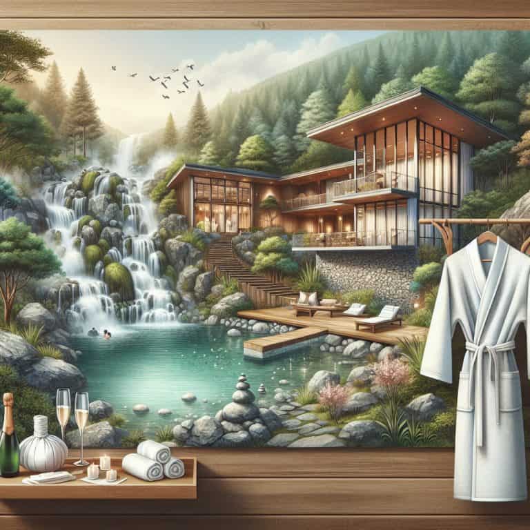 Luxury modern villa beside waterfall and natural pool