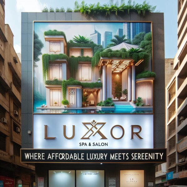 Billboard advertising Luxor Spa & Salon luxury retreat