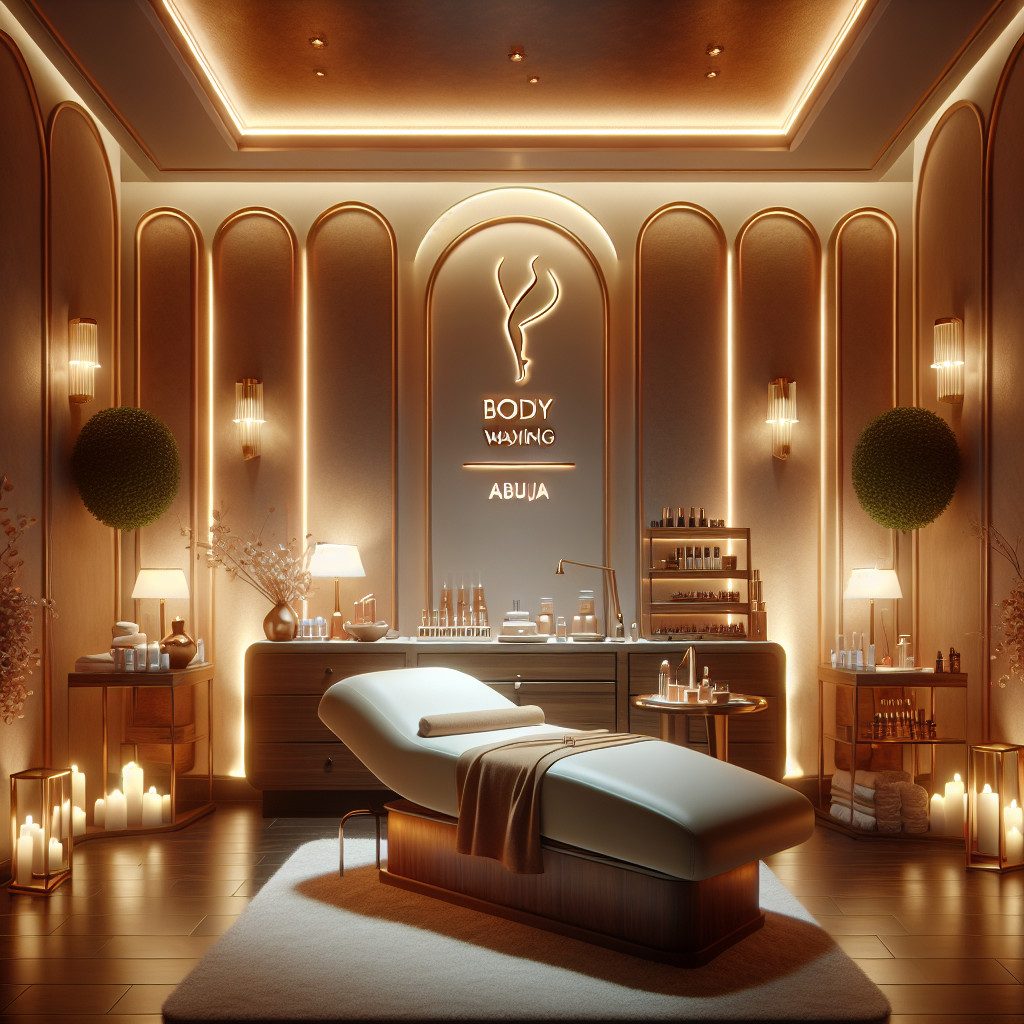 Luxury body waxing spa treatment room in Abuja
