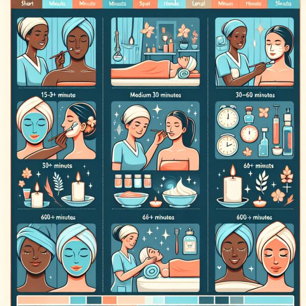 Illustrated guide to facial treatments by duration