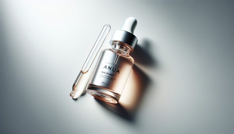 ANUA niacinamide serum bottle with glass dropper
