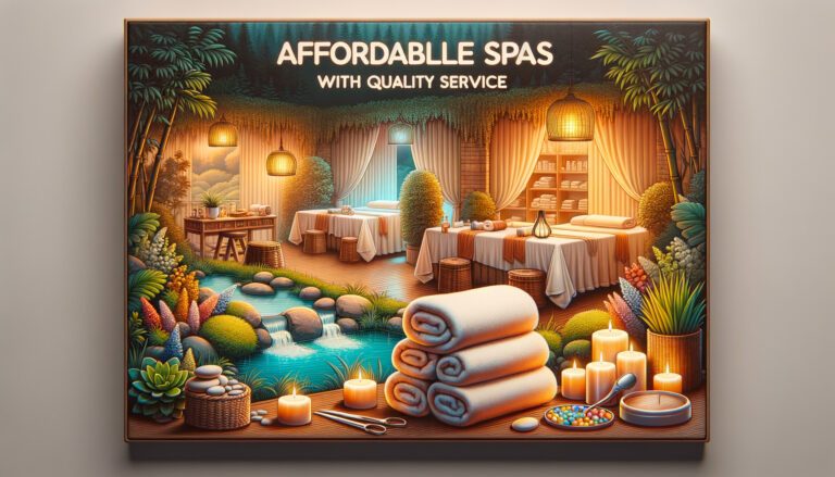 Affordable spa interior with candles and massage tables