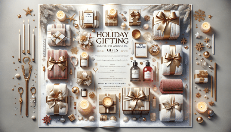 Luxury holiday spa gift sets with candles and towels