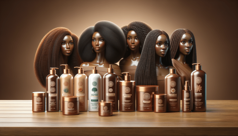 Black women showcasing diverse hairstyles and haircare products