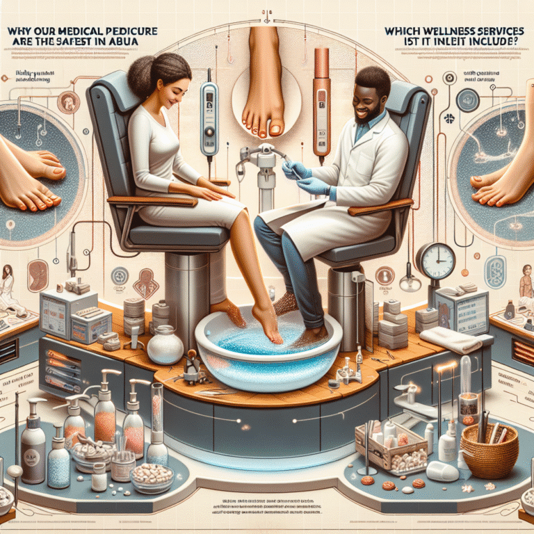 Medical pedicure treatment in modern wellness clinic