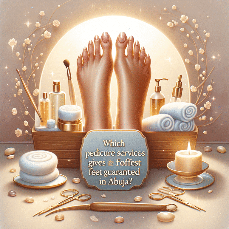 Spa pedicure setup with feet and beauty products