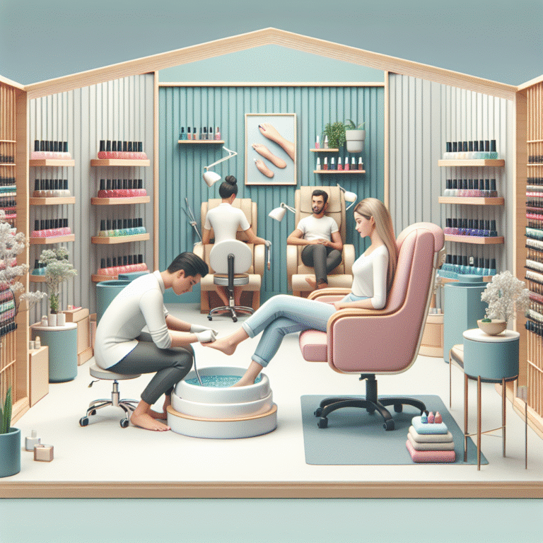 Modern nail salon offering manicure and pedicure services