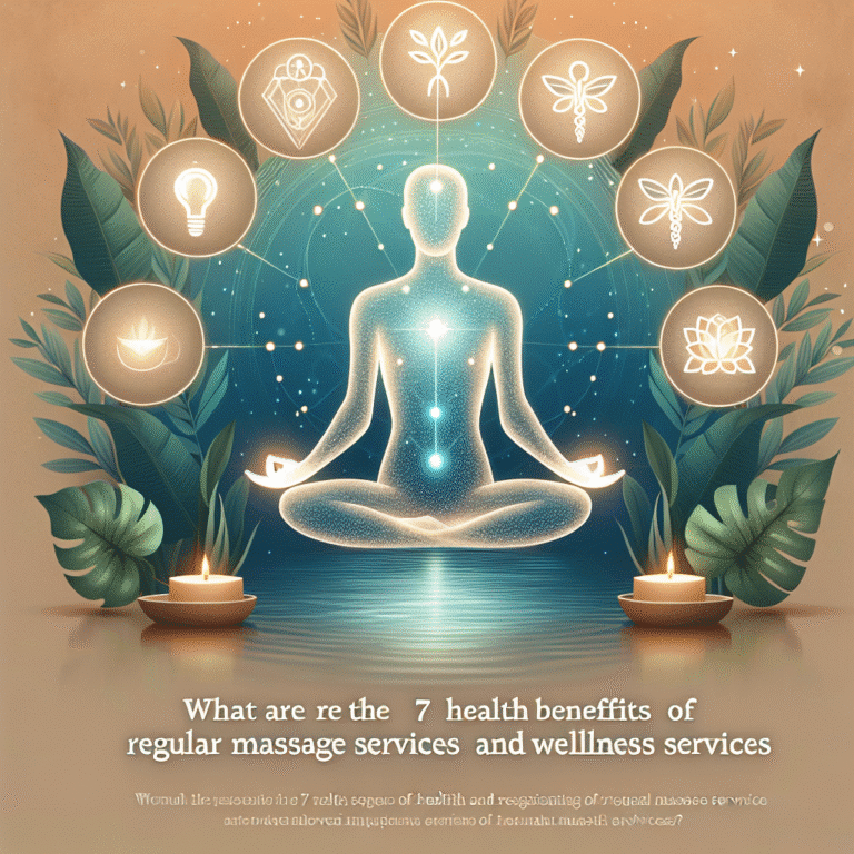 Meditating figure surrounded by wellness and health icons