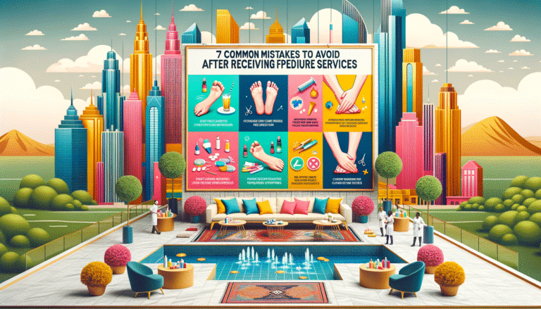 Billboard on pedicure mistakes above rooftop spa pool