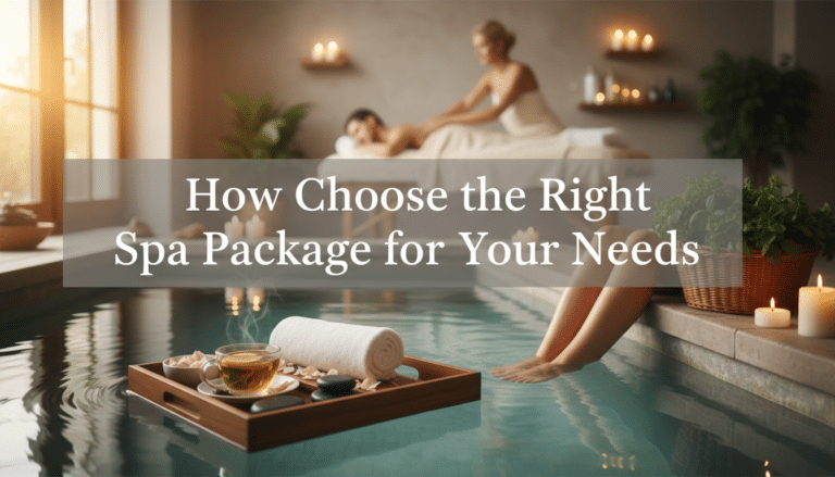 Luxury spa massage with poolside tea and candles