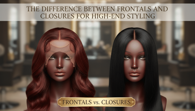 Frontals versus closures hair comparison on mannequins