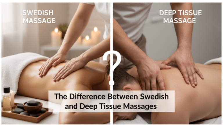 Swedish and deep tissue massage comparison image