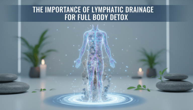 Holographic human body showing lymphatic drainage concept