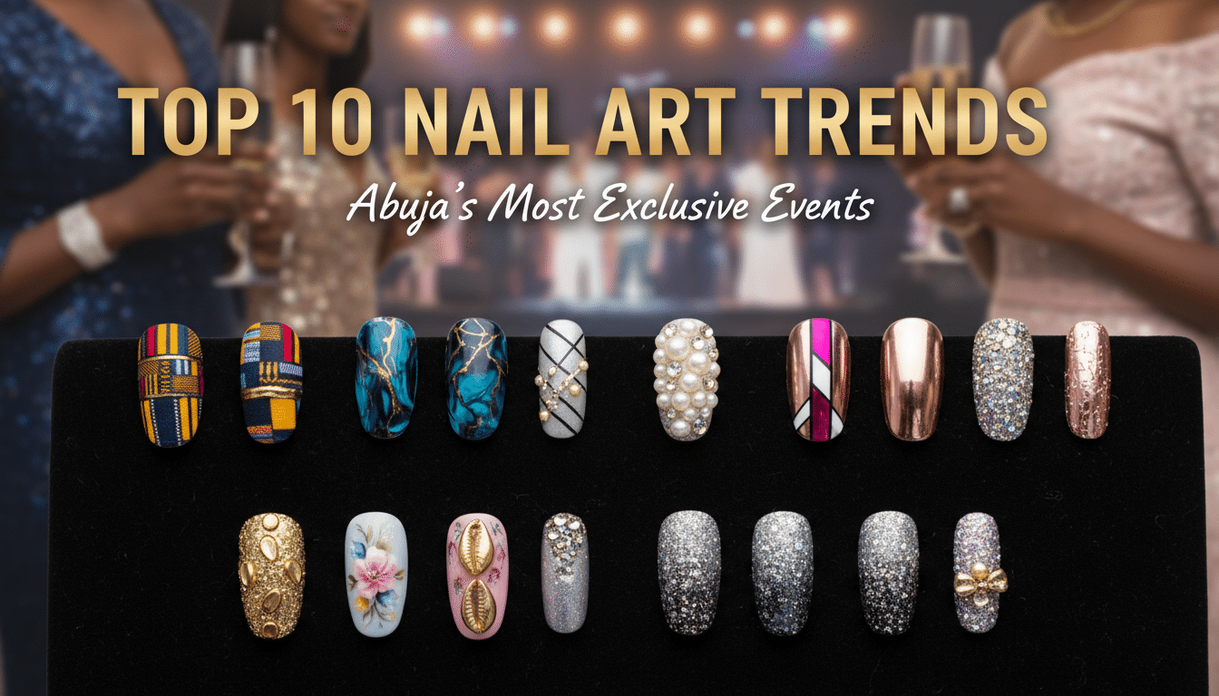 Display of top nail art trends at event