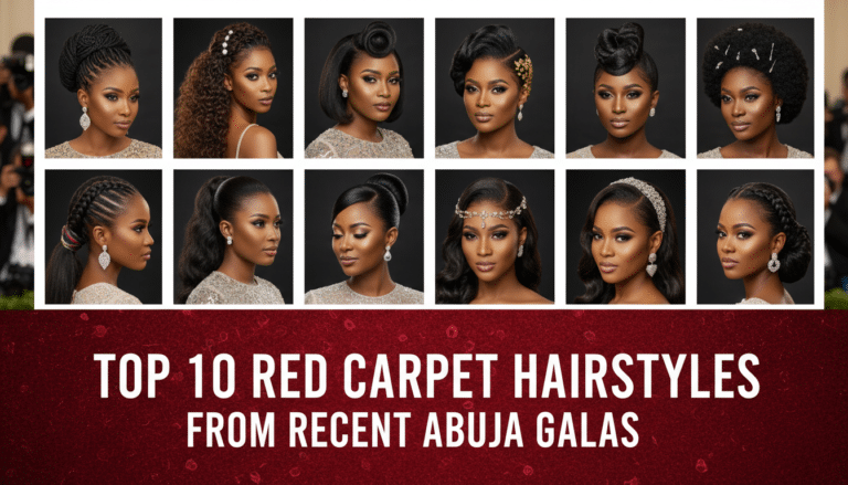 Top 10 red carpet hairstyles from Abuja galas