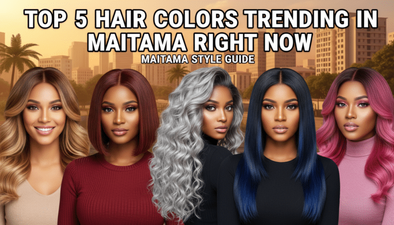 Five women showcasing trending hair colours in Maitama