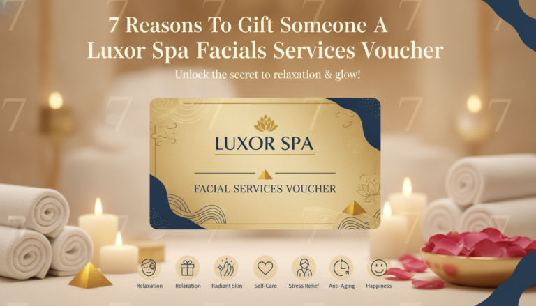 Luxor Spa facial services voucher with candles