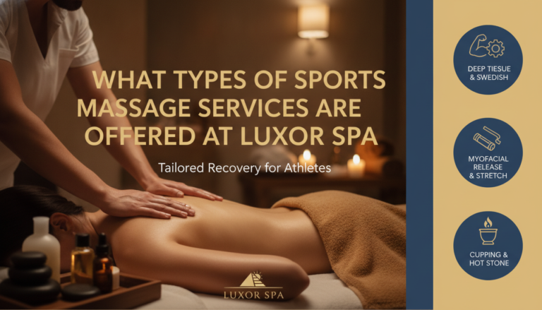 Person receiving sports massage at Luxor Spa
