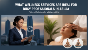 Busy professional and spa wellness imagery in Abuja