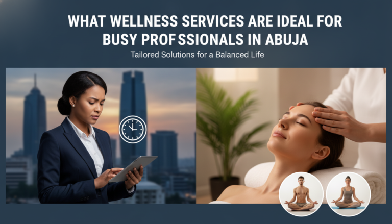 Busy professional and spa wellness imagery in Abuja