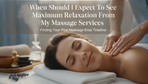 Woman receiving relaxing massage in spa setting