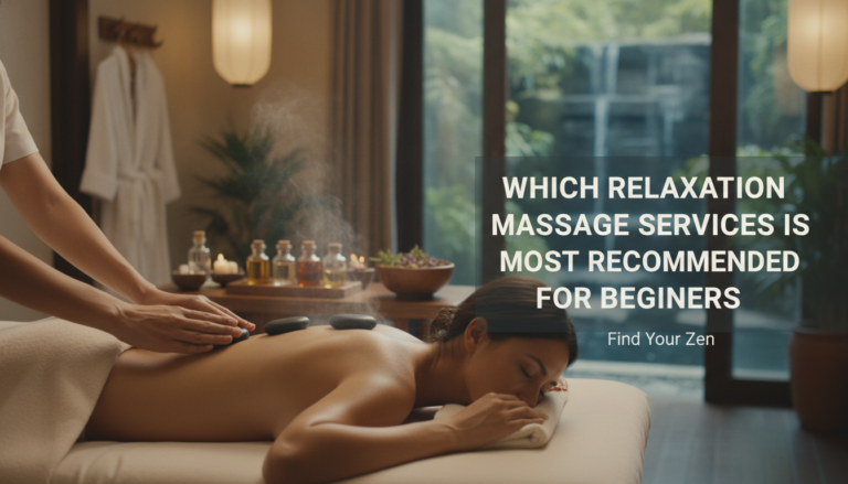 Woman receiving hot stone massage in tranquil spa