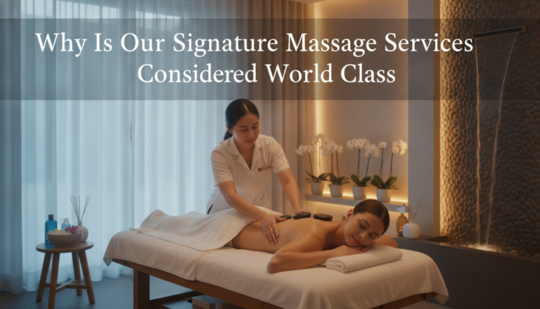 Therapist giving hot stone massage in luxury spa