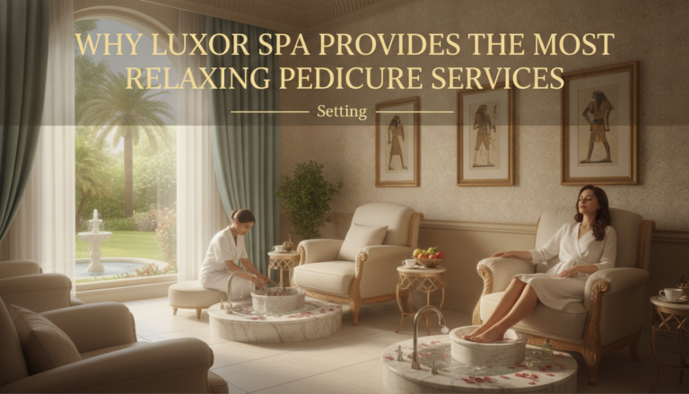 Luxury spa pedicure setting with client relaxing indoors