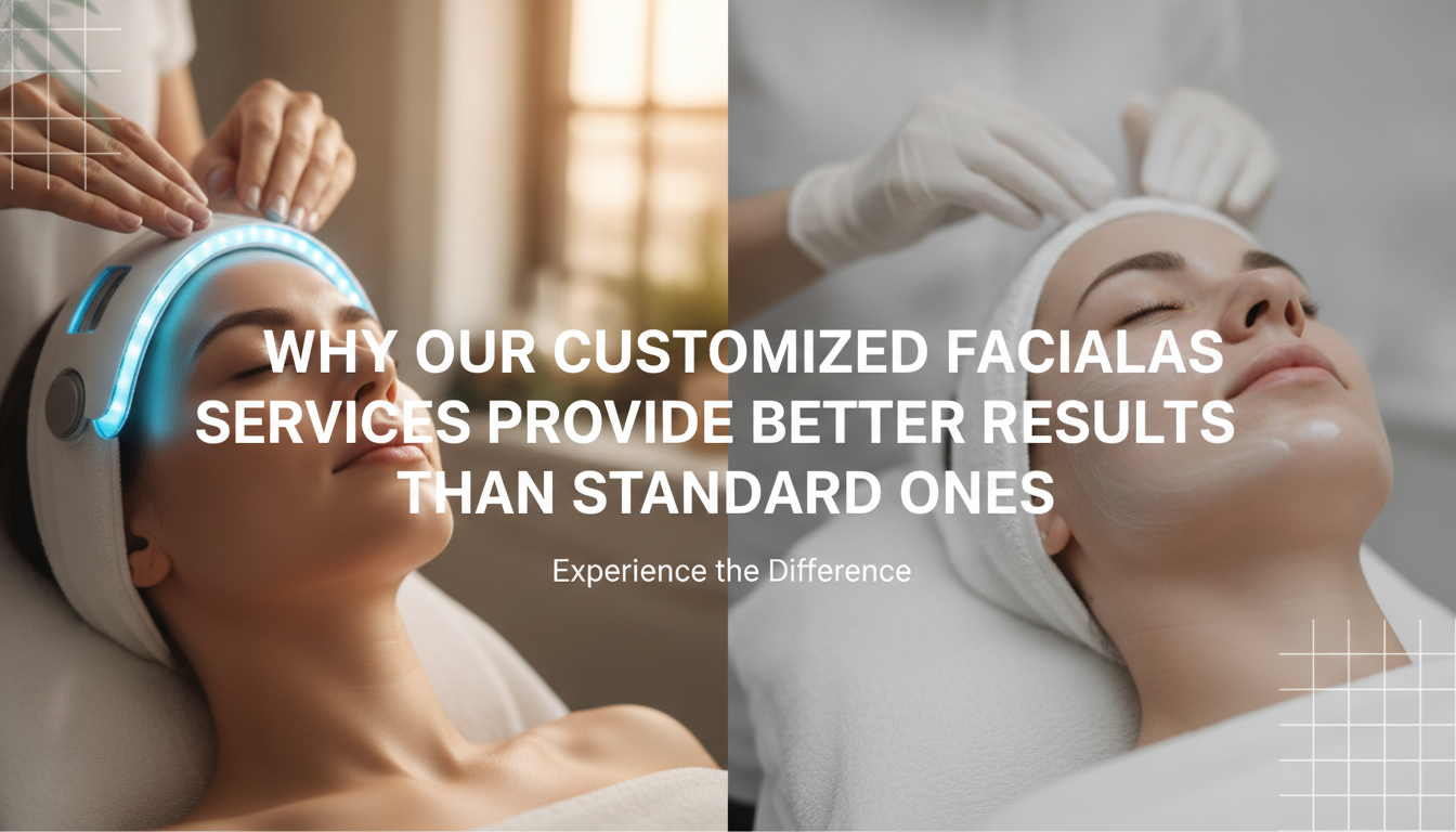 Woman receiving customised facial treatments in modern spa